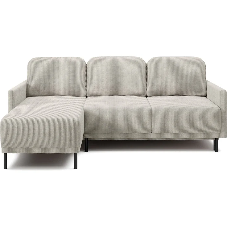 Selsey 'Hamiel' Ecksofa mit Schlaffunktion & Bettkasten, Cord, Universal, Hellbeige – Bild 6