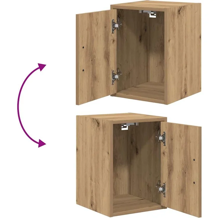 vidaXL Garagen-Wandschrank Artisan-Eiche Holzwerkstoff 860623 – Bild 8