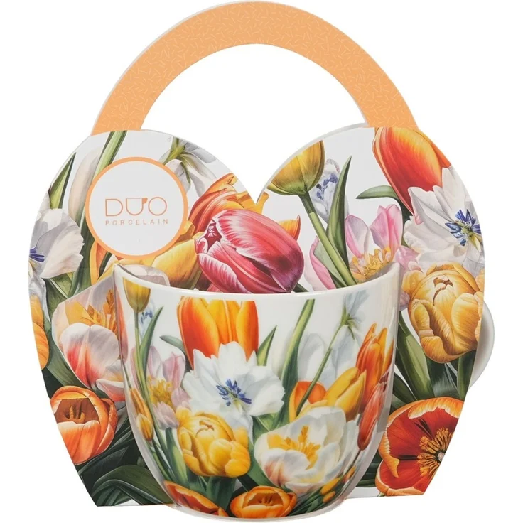 DUO Flowers Classic Becher TULIPANY 460 ml, New Bone China Porzellan, im Geschenkkarton – Bild 2