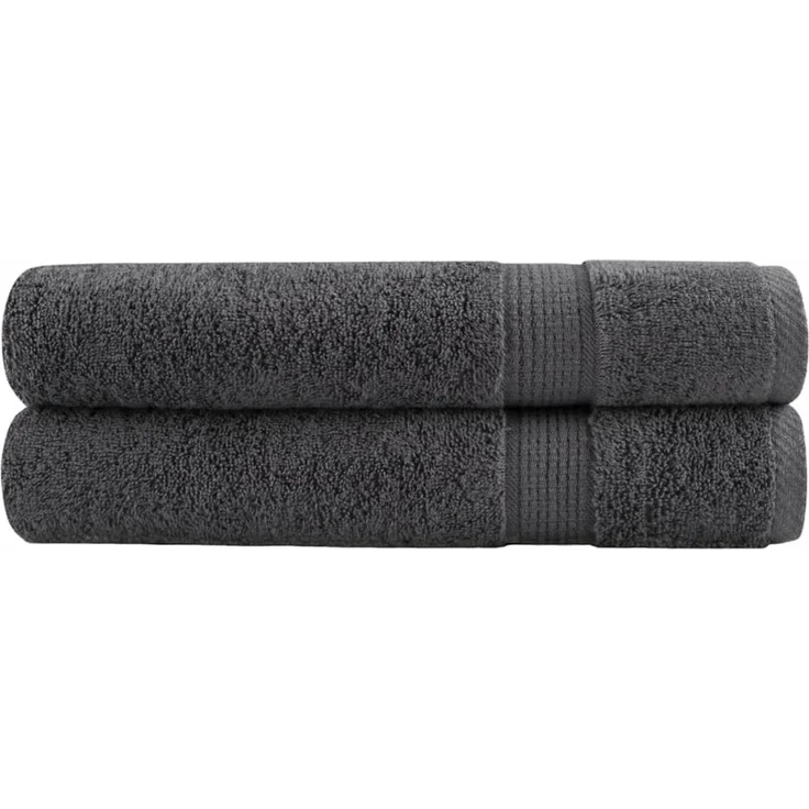 vidaXL Premium Handtücher SOLUND 2 Stk. Anthrazit 100x200 cm 600 g/m² 137172 – Bild 1