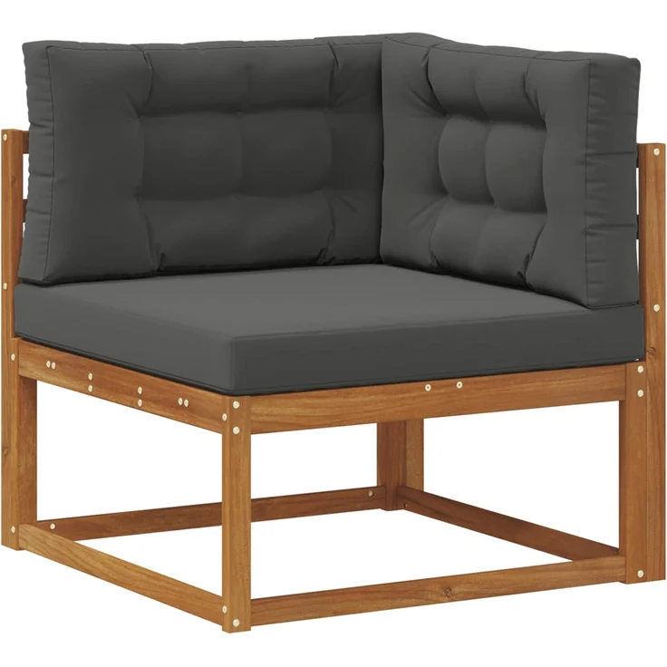 vidaXL Outdoor-Sofagarnitur mit Kissen 7 pcs Natur und Anthrazit 3367275 – Bild 6