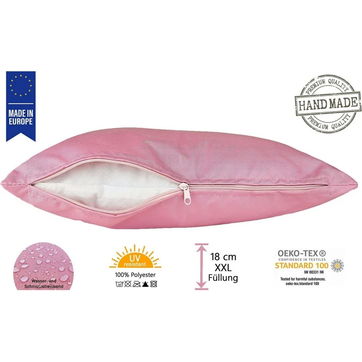 JACK Dekokissen 40x60cm Outdoor Lounge Kissen inkl. XXL Füllung, starke Füllung, Robust, Strapazierfähig, Wasserabweisend, Innen&Außen – Bild 2