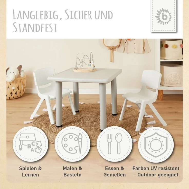 Kinderstuhl, aus recycelbarem Polypropylen, in weiß, von Bieco – Bild 3