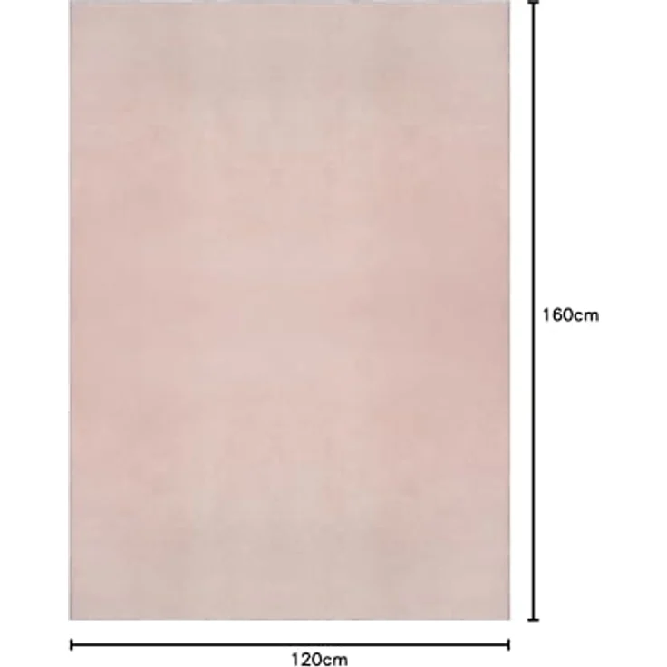 the carpet Relax kuscheliger Kurzflor Teppich, Anti-Rutsch Unterseite, Waschbar bis 30 Grad, Super Soft, Felloptik, Blush, 120x160 cm – Bild 3