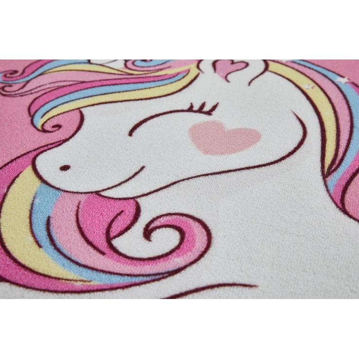 Andiamo Kinderteppich Einhorn, rechteckig, Höhe: 6 mm, Kurzflor, Motiv Einhorn, Kinderzimmer – Bild 2