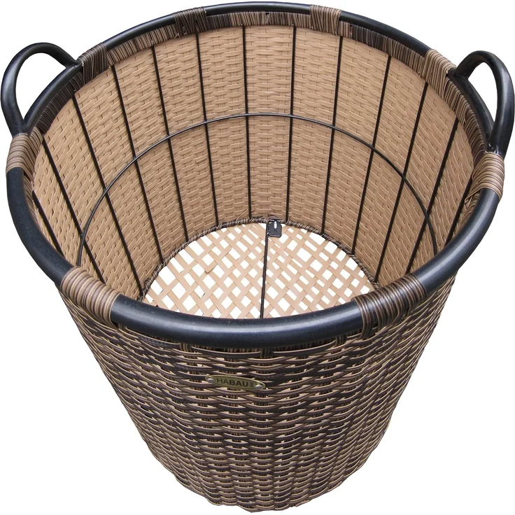 HABAU Holzkorb mit Stoffeinsatz, 42 cm, Braun, aus Polyethylen, mit Metallrahmen – Bild 4
