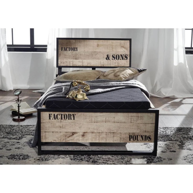 Bett Mango 200x200x91 natur bedruckt FACTORY #142 – Bild 4