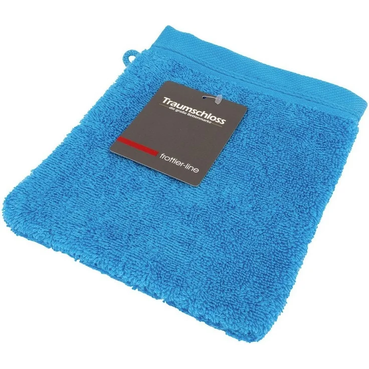 Traumschloss Frottier-Line, Frottier (1-St), Flauschig weich & angenehm zur Haut, 1x Waschlappen, Hellblau, 16x21 – Bild 1