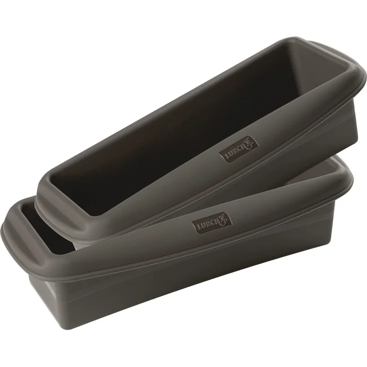 Lurch 585038 FlexiForm Kastenform 2er Set / 2 Brotbackformen aus 100% BPA-freiem Platin-Silikon, Innenmaß 20x6 cm