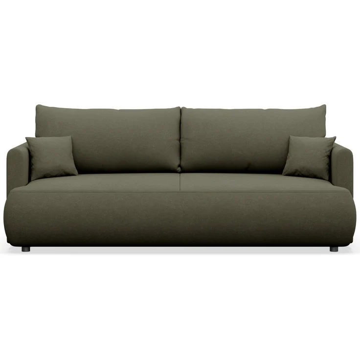 Selsey 'Ovo Mini' 3-Sitzer Schlafsofa mit Bettkasten, Olivgrün, Chenille Easy Clean – Bild 6