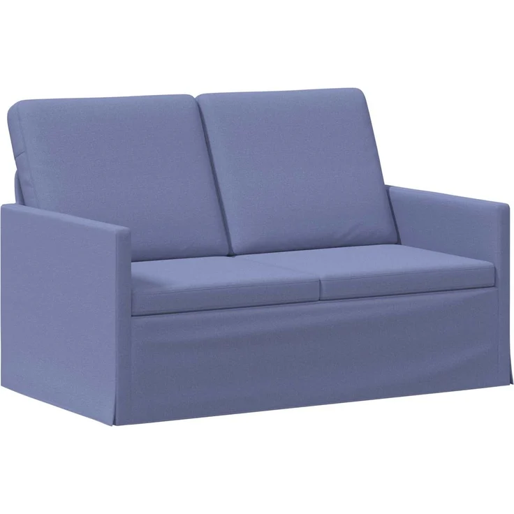 vidaXL 2-Sitzer Sofa Jeans blau 130 x 81 x 82 cm Stoff 42041052 – Bild 1