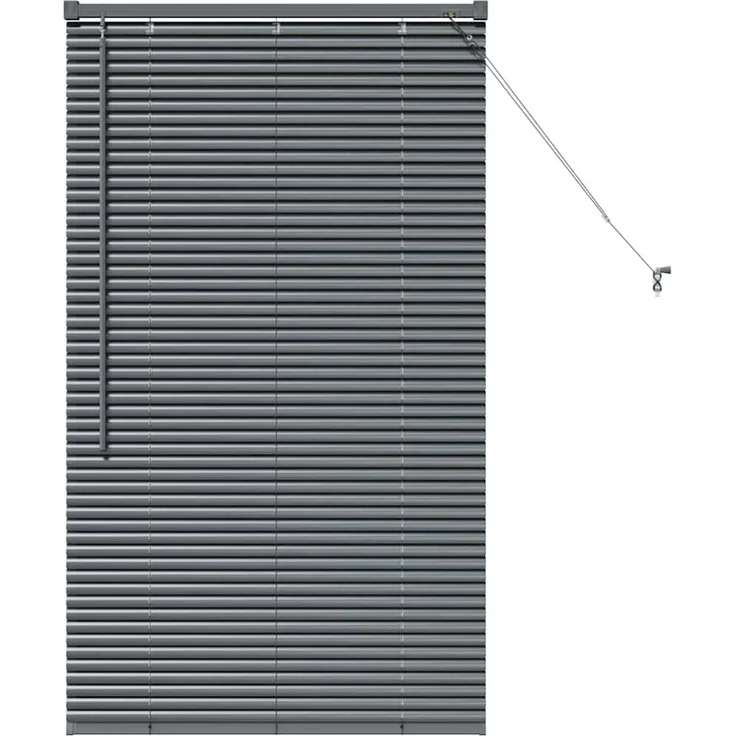 vidaXL Venezianische Jalousie Dunkelgrau 130 x 75 cm 25 mm Aluminium 42006042 – Bild 2