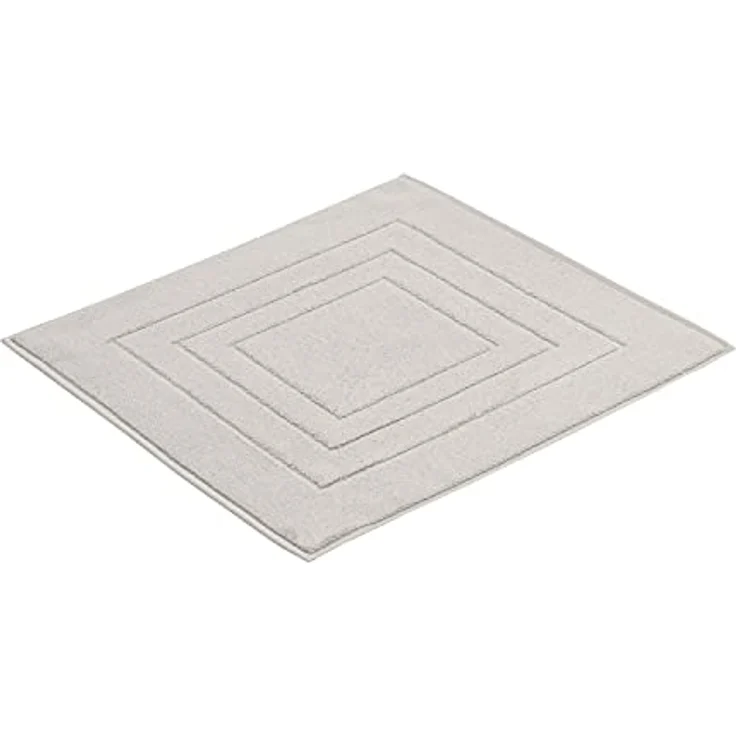 Vossen Badematte Feeling, garngefärbt, strapazierfähig, pearl grey, 100% Baumwolle, geeignet für Fußbodenheizung – Bild 1