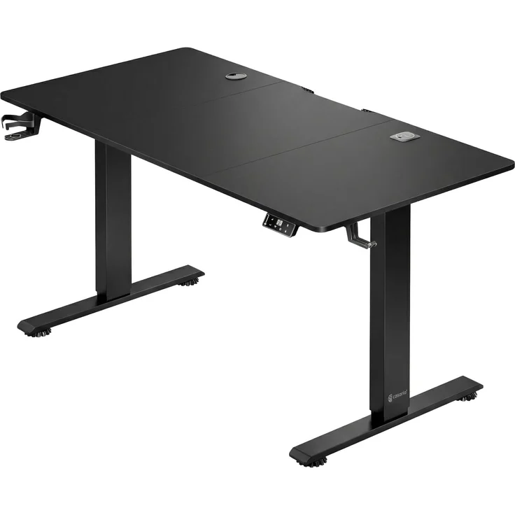CASARIA Höhenverstellbarer Schreibtisch Elektrisch 140x70 cm Mattschwarz
