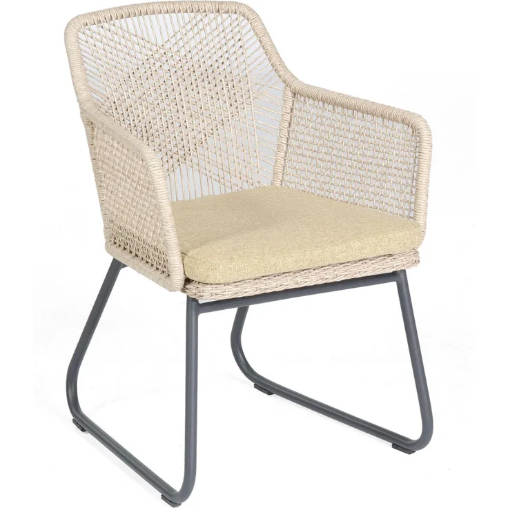 Sonnenpartner Garten-Sessel Couture Aluminium mit Polyrattan white-shell Gartenstuhl