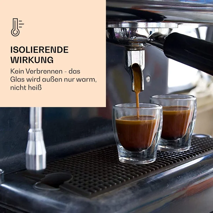 DUOS doppelwandiges Glas 80 ml Thermofunktion inkl. Edelstahl-Löffel Transparent – Bild 2