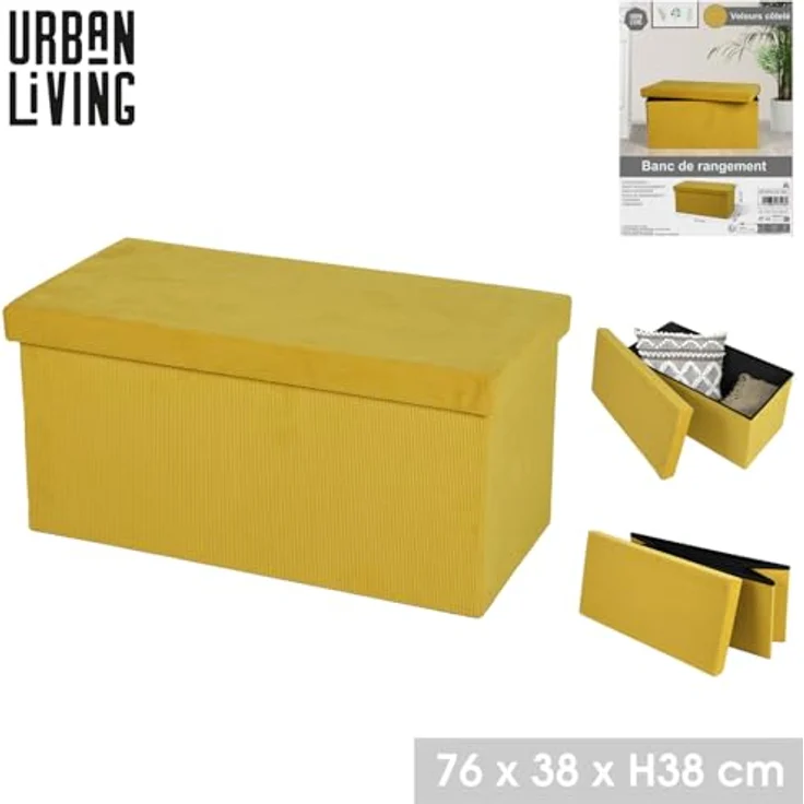 Urban Living Sitzbank faltbare Sitz- und Aufbewahrungsbox Box Sitzbox Bank Truhe, Stauraum und Sitzgelegenheit in Einem – Bild 6