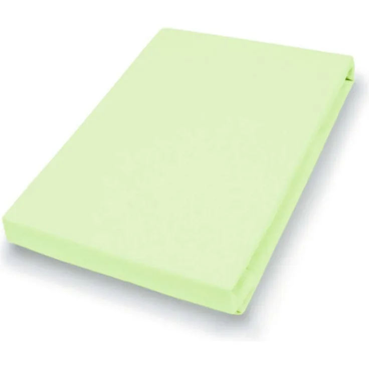 Hahn Haustextilien Jersey-Spannlaken Basic Größe 90-100x200 cm Farbe limone