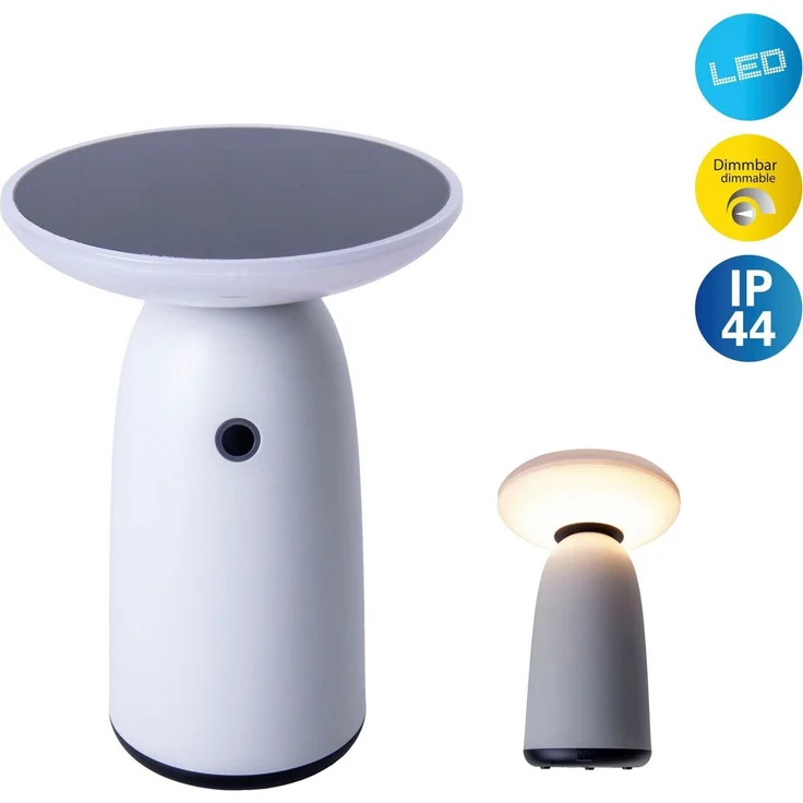 näve LED Solarleuchte Ada, LED fest integriert, Warmweiß, Stufenweise dimmbar, inkl. USB-C-Kabel (Batterien= – Bild 1