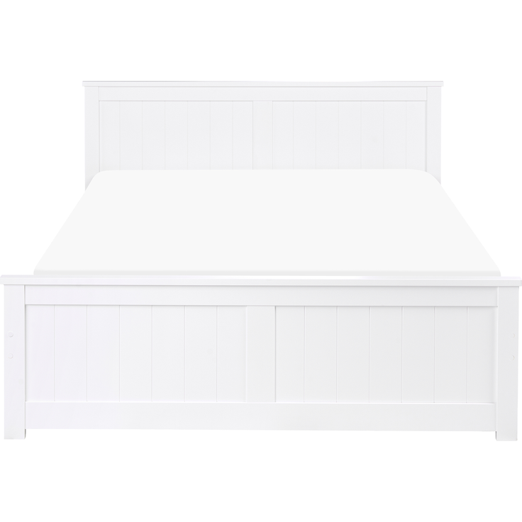 Bett mit Lattenrost Kiefernholz SABRAN 140x200 cm Weiß – Bild 4