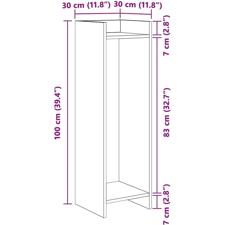 vidaXL Pflanzenständer 2 stk. Sonoma-Eiche 30 x 30 x 100 cm 899567 – Bild 11
