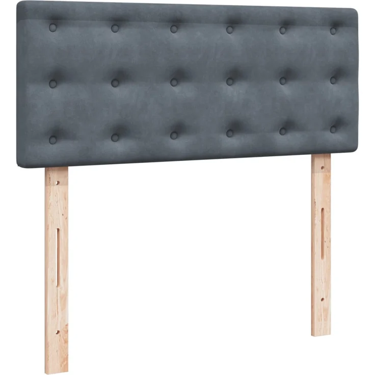 vidaXL Boxspringbett mit Matratze Dunkelgrau 120x190 cm Samt 3287699 – Bild 5