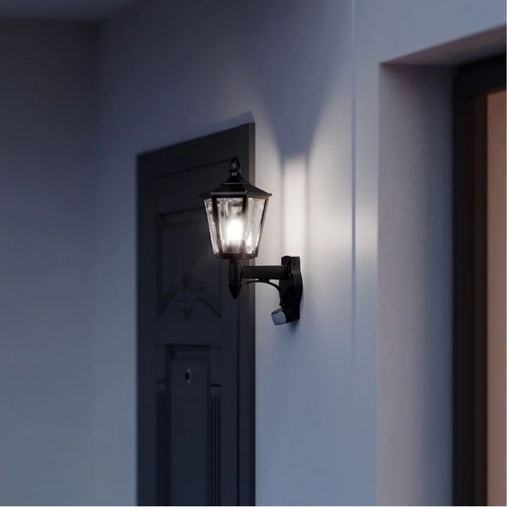 Steinel Sensor-Außenleuchte L 15 S weiß, mit 180°-Infrarot-Bewegungsmelder, Klassische Wandleuchte, E27-Fassung, max. 60 W – Bild 2