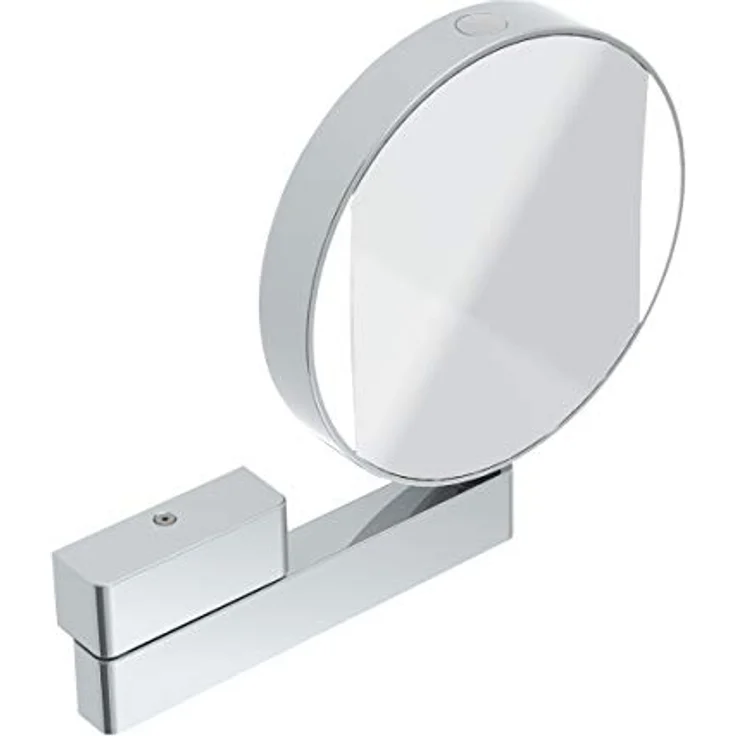 Emco Universal LED Kosmetik- und Rasierspiegel, runder Wandspiegel mit dimmbarer Beleuchtung, Vergrößerung (3-/7-fach), verchromt, Flexarm – Bild 4