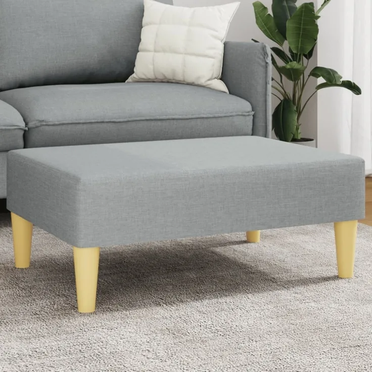 vidaXL Fußhocker Hellgrau 77x55x31 cm Stoff 379553