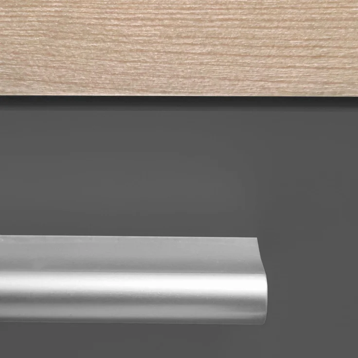 Moderne Küche ohne Geräte, Eiche Grau, 120 cm – Bild 6