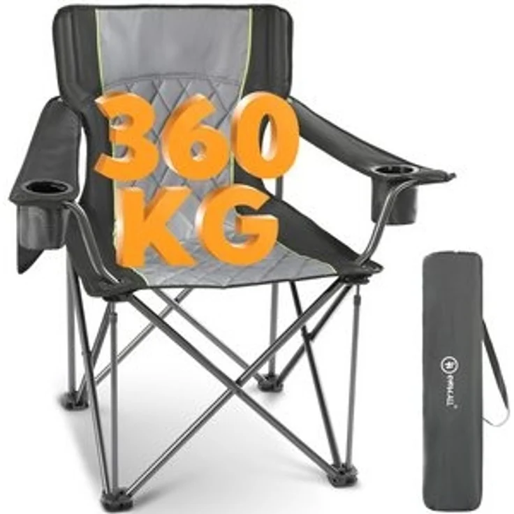 HOMECALL Campingstuhl Übergroßer Klappstuhl mit hoher Rückenlehne, XXL Faltstuhl Gepolstert (Bis 360KG Belastbar), Robust und Zuverlässig klappstuhl für Outdoor, Balkon, Garten – Bild 6