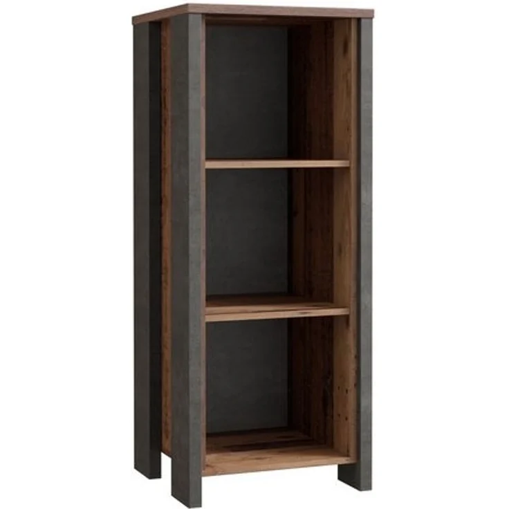 Forte Möbel 'Clif' Aktenregal, Bücherregal, old wood/ Beton Optik, ca. 115 cm hoch – Bild 4