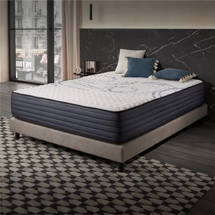 naturalex | Perfectsleep | Matratze 140x190 cm | 30 cm hoch | Memory und Blue Latex-Technologie Extra Komfort HR | Fester Halt mit Atmungsaktivem Schaumstoff | Ergonomisch Entspannend – Bild 2
