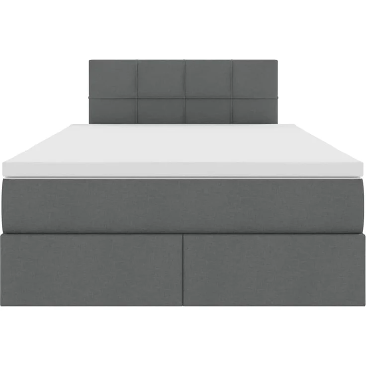 vidaXL LED-Speicherbett mit Matratze Dunkelgrau 120 x 200 cm Stoff 3371137 – Bild 8