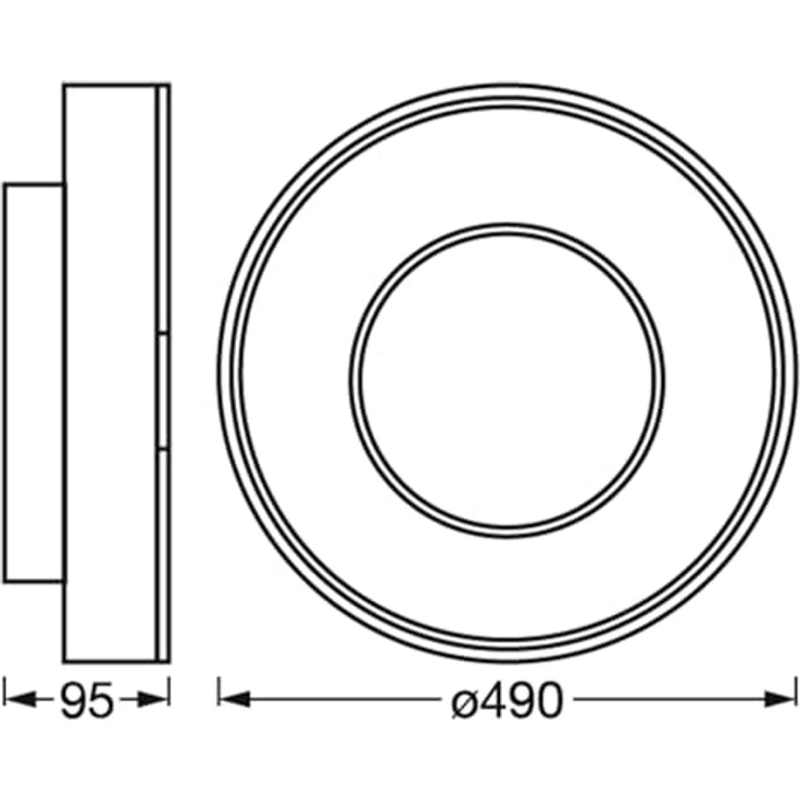 Osram SMART+ Matter Claria LED Deckenleuchte, 32W, 3150lm, RGB+TW 2700-6500K, WiFi, Haupt-/Seitenlicht – Bild 3