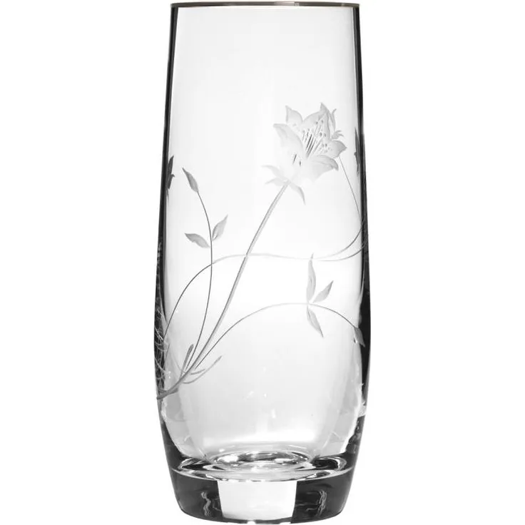 Longdrinkglas Kristall Liane Platin clear (16 cm)