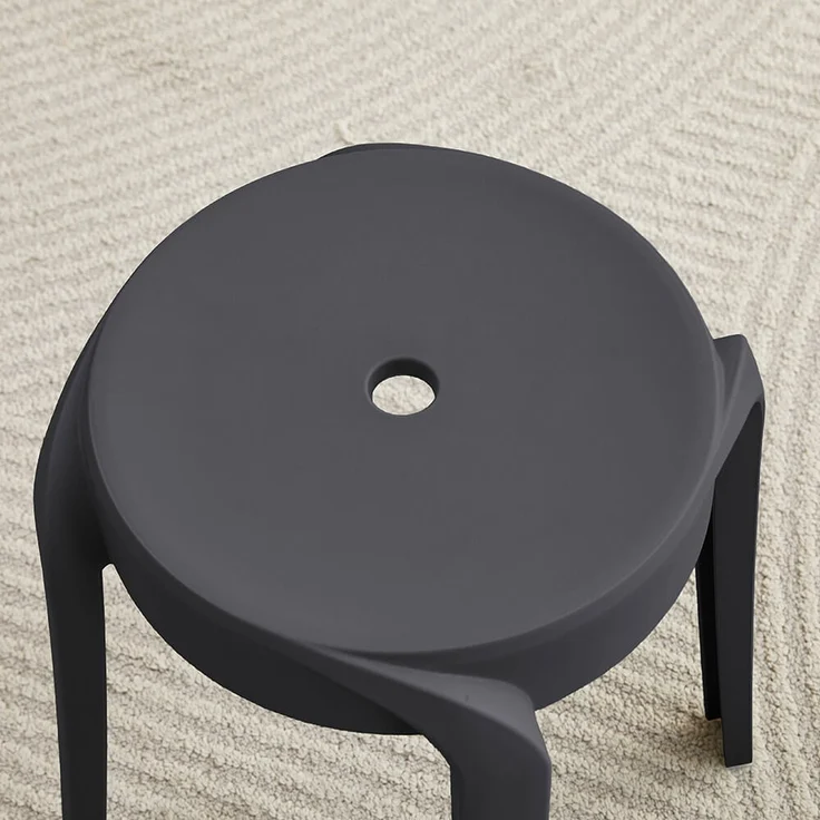 HOME DELUXE Hocker stapelbar NIVO – Schwarz, 10er Set – Bild 4