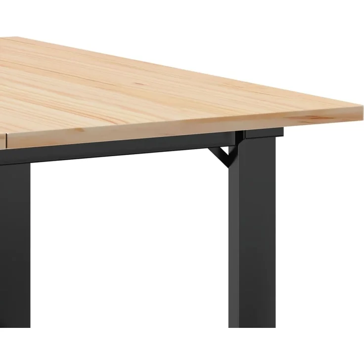 Couchtisch Sofatisch, O-Gestell 90 x 90 x 45 cm Massivholz Kiefer und Stahl d336e – Bild 7