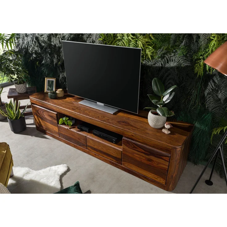 TV-Board Sheesham 200x45x50 walnuss gewachst TORONTO #251 – Bild 2