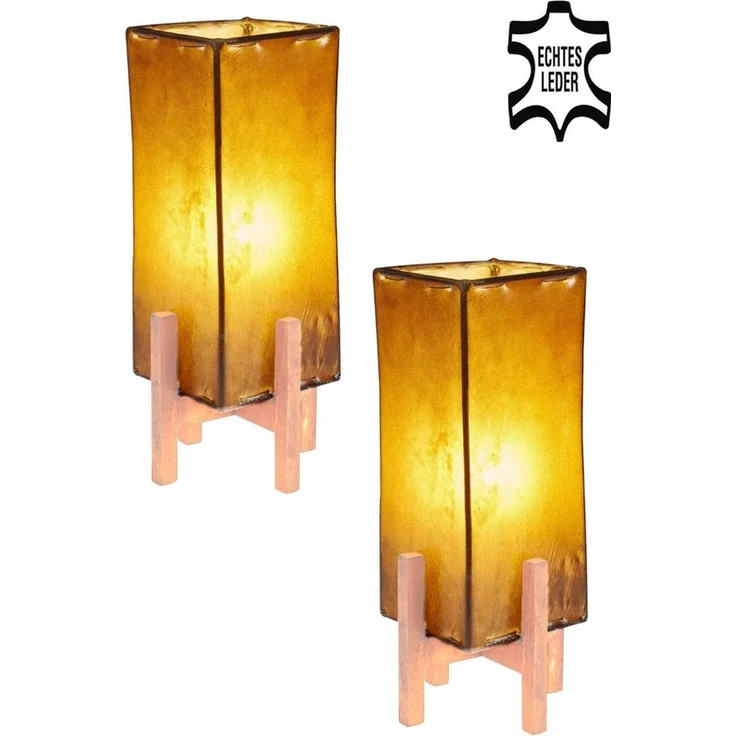 Marrakesch Orient & Mediterran Interior Tischleuchte Lampengestell Janka aus Holz, als Basis für Lampe Janka, Braun 16,5 cm, Handarbeit – Bild 3
