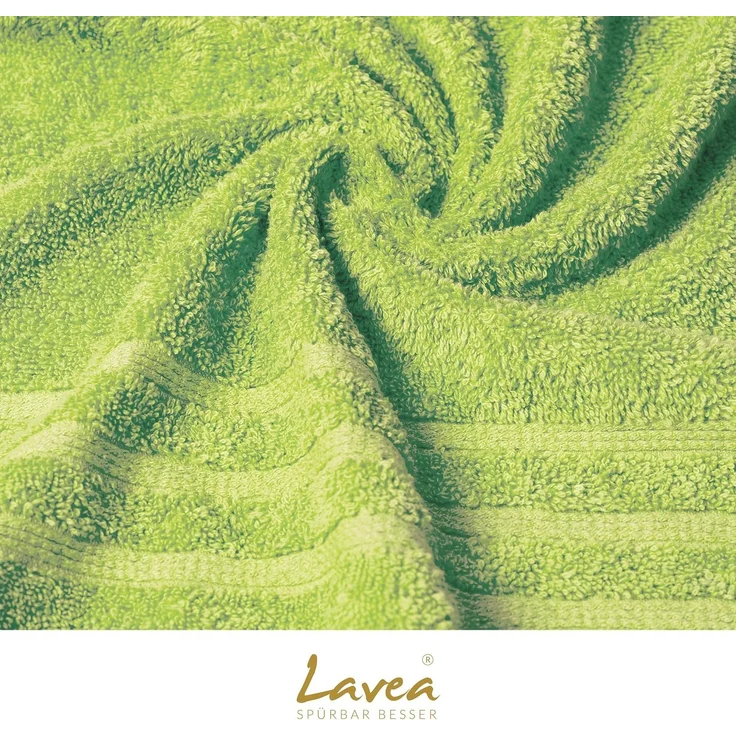 Lavea Waschhandschuh Bali, 16x22cm aus 100% Bio-Baumwolle, einzigartig weiche Waschhandschuhe mit Aufhänger (Set, 6-St), hochwertige und nachhaltige Premium Waschlappen - schonende Reinigung – Bild 6