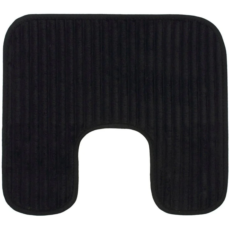 Gözze Badematte Berlin, Höhe 7 mm, rutschhemmend beschichtet, fußbodenheizungsgeeignet, Polyester, rechteckig, Badteppich, Uni Farben, Cord Optik, waschbar