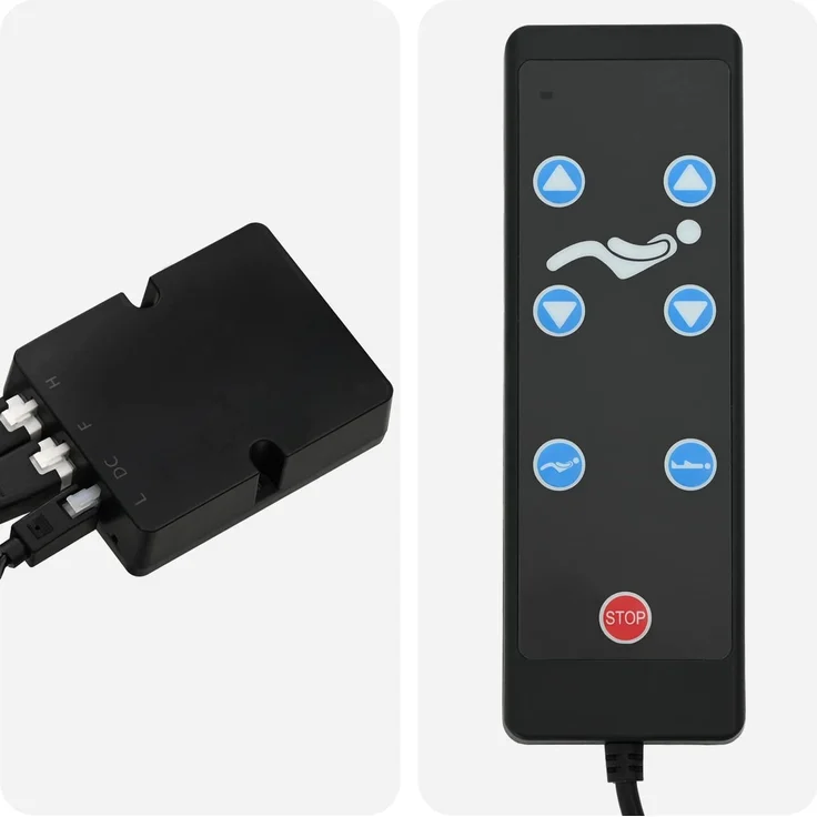 vidaXL Elektrisch verstellbares Bettgestell Hellgrau 42037339 – Bild 9