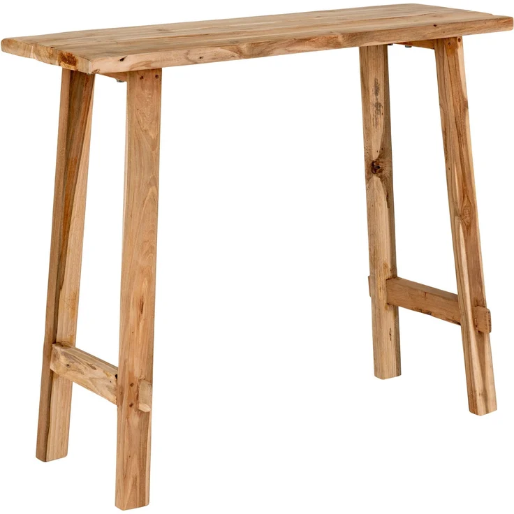 House Nordic Konsolentisch, Teakholz, natur, 90x30x80 cm – Bild 1