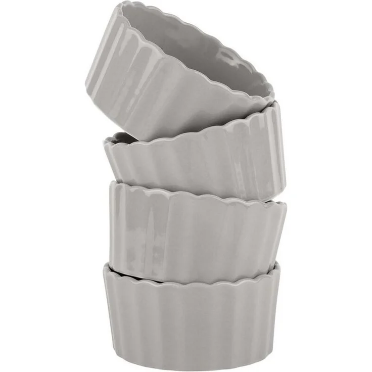 Sallys Auflaufform - Stoneware Ofenform rund 4er Set 10 cm - aus natürlichen Materialien – Bild 2