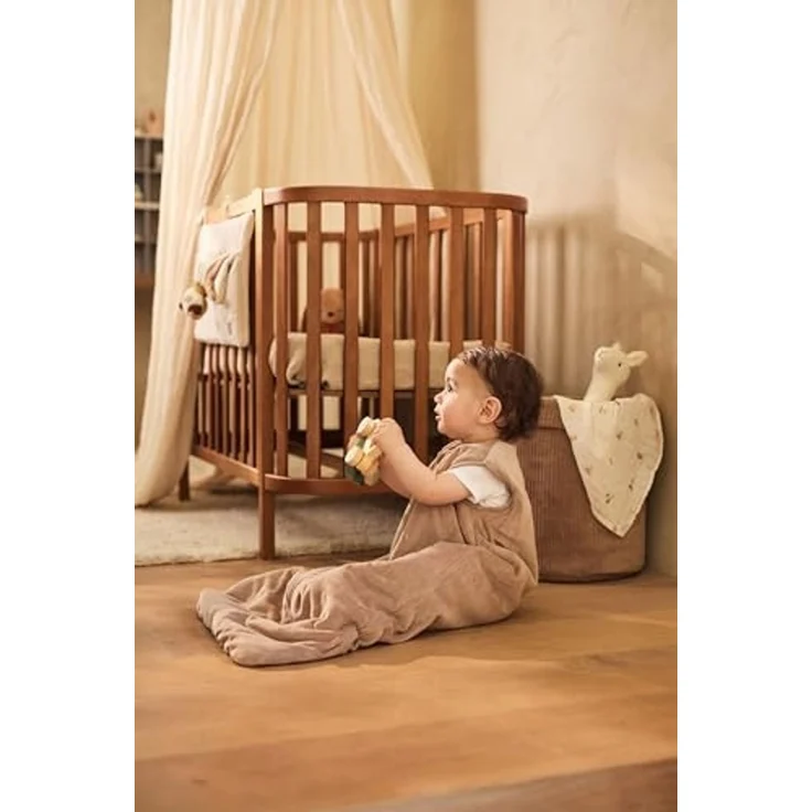 Jollein Baby Schlafsack Ärmellos Samt - Milky Coff – Bild 5