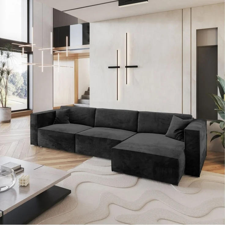 Masseno Ecksofa TOLMO mit Schlaffunktion L-Form, Sofa mit Bettkasten – Bild 5