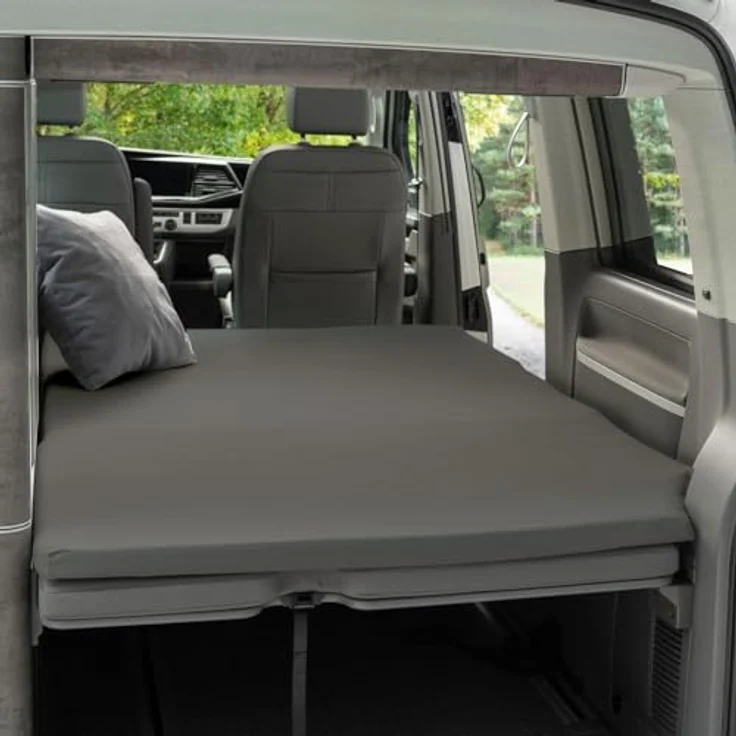 BLACK FOREST FOX Spannbettlaken Spannbettlaken Mercedes Benz V-Klasse Marco Polo + Horizon + Activity, Baumwolle, Gummizug: rundum, grau – Bild 2