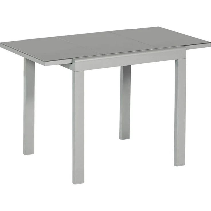 Semi Balkonausziehtisch, 80 (120) x 65 cm, silber – Bild 2
