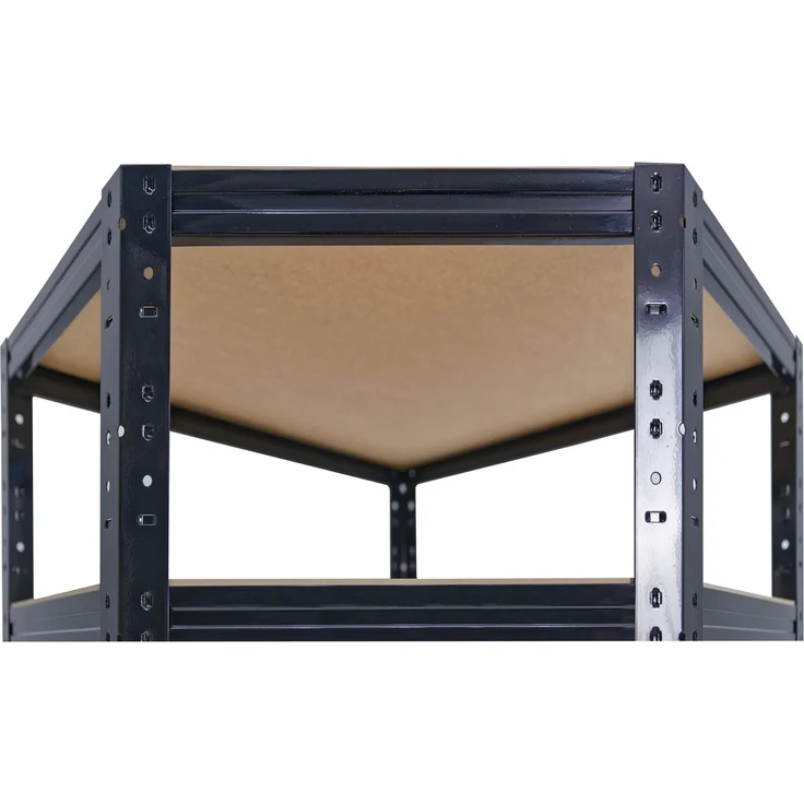 shelfplaza BLACK 230x70x40 cm Eckregal in schwarz mit 7 Böden und 125 kg Traglast pro Boden – Bild 2